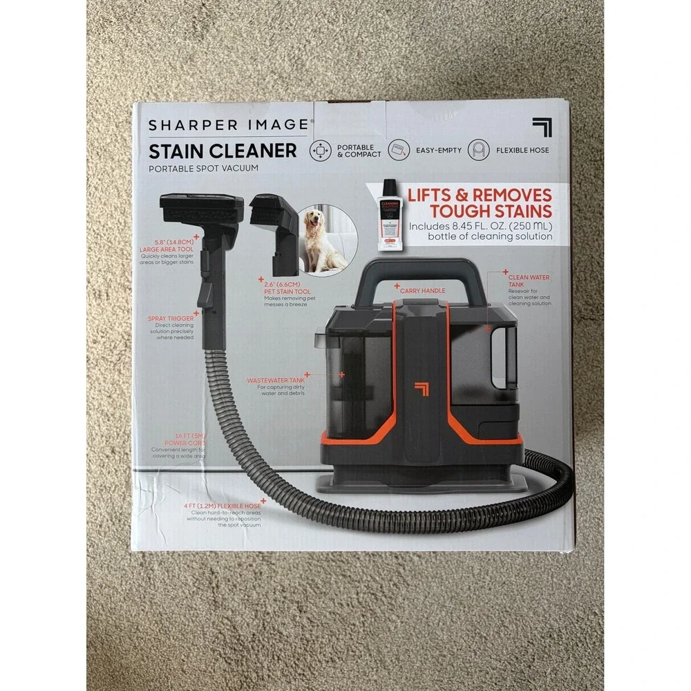 Sharper Image Portable Spot Vacuum Stain Cleaner for Pets Carpet and Upholstery